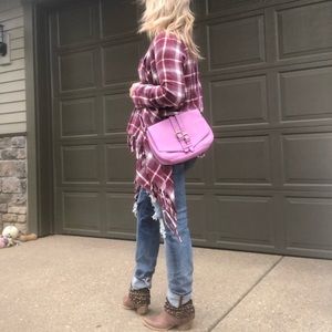 Merona purple cross body purse